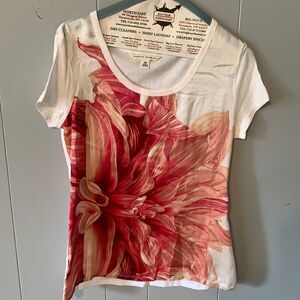Banana Republic Silk Floral Tee Size XS